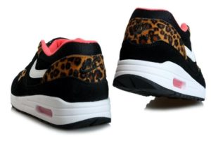 Nike Air Max 87 черные с леопардом 35-40