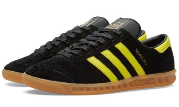 Adidas Hamburg черные с желтым (39-44)