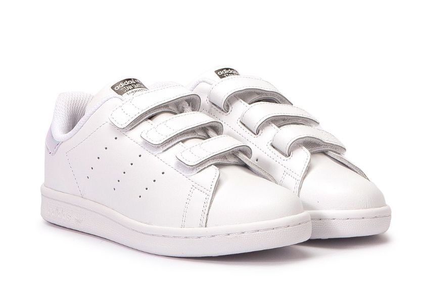 Adidas Stan Smith CF белые с серебряным (35-39) — купить в Перми, дисконт  интернет-магазин StreetFoot.ru