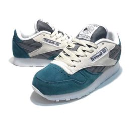 Reebok Classic Suede Women зеленые с серым (35-39)