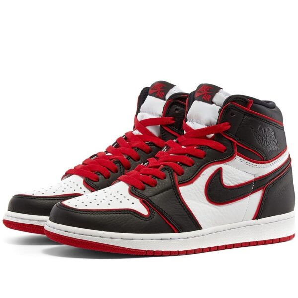 Nike Air Jordan 1 Bloodline черно-белые с красным (35-44)